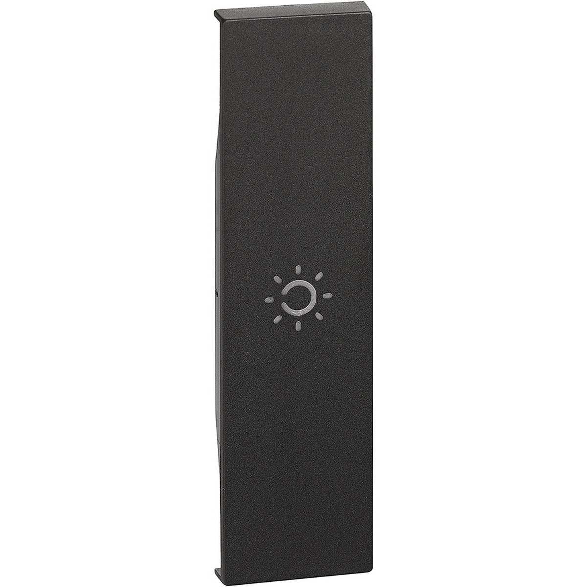 Bticino Living Now лицевые панели Черные Лицевая панель BT Living now Черный с символом лампа для выключ и переключ 1 мод KG01A