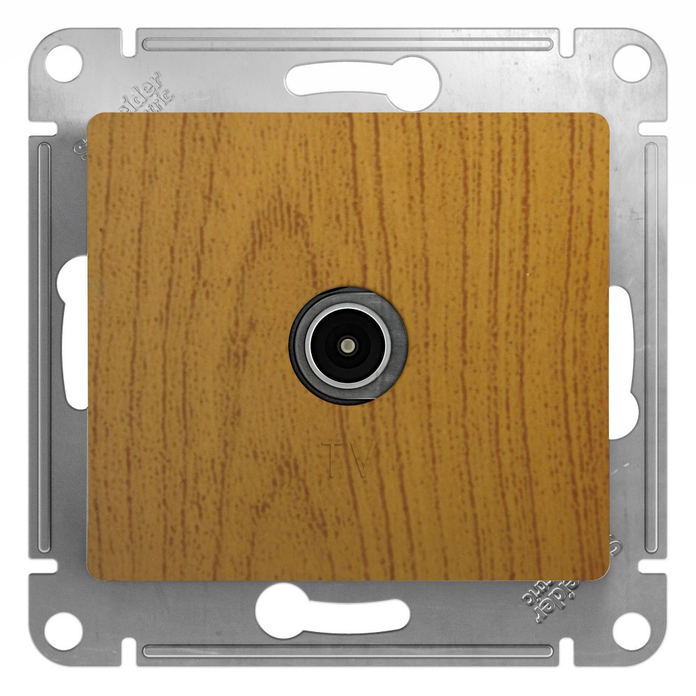 Glossa Дуб Розетка TV Systeme Electric Glossa Дерево Дуб коннектор GSL000593