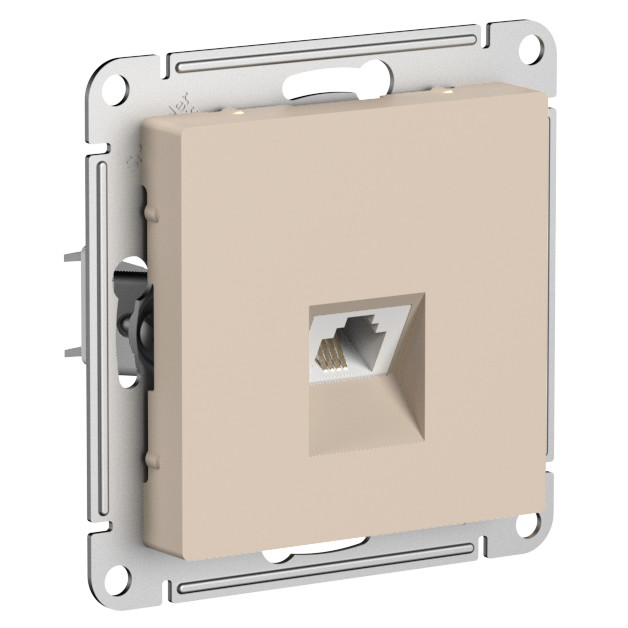AtlasDesign Песочный Розетка Systeme Electric AtlasDesign Песочный телефонная RJ11 ATN001281