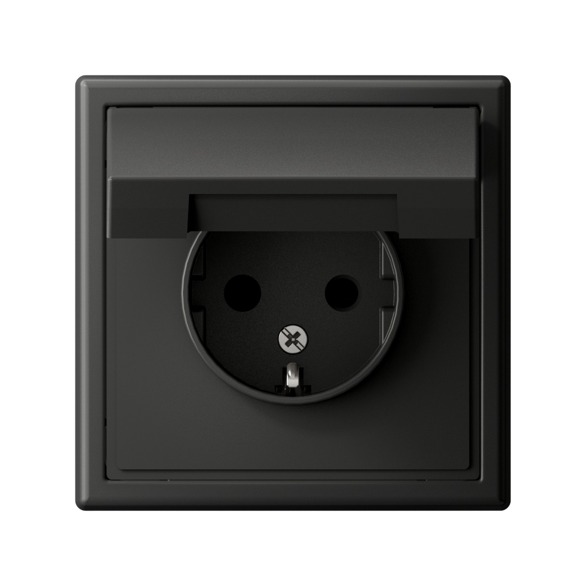 ArtGallery Базальт Розетка Systeme Electric ArtGallery Базальт с заземл. со шторк. с крышкой 16А IP20 GAL001446