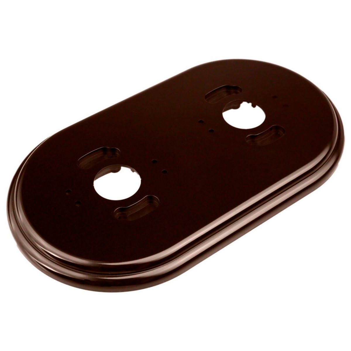 Bironi Лизетта - Ретро розетки и выключатели Рамка BIRONI Ришелье Пластик Коричневый 2-ая RF1-620-22