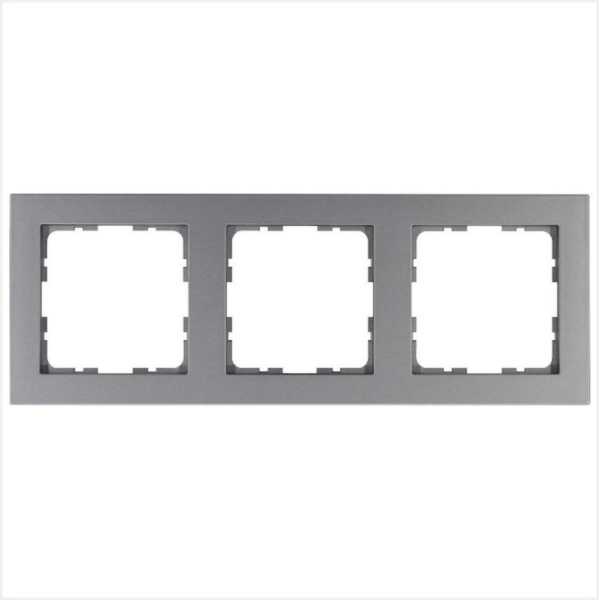 JASMART G - розетки и выключатели Рамка JASMART G-Classic 3-постовая Алюминий G1003S