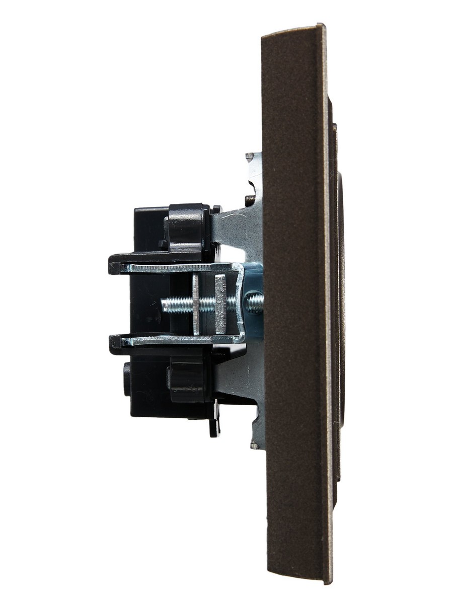 IEK Brite Бронза Розетка IEK BRITE Темн.бронза без з/к/ш 10А в сборе РСР10-1-0-БрТБ BR-R10-10-K45-F