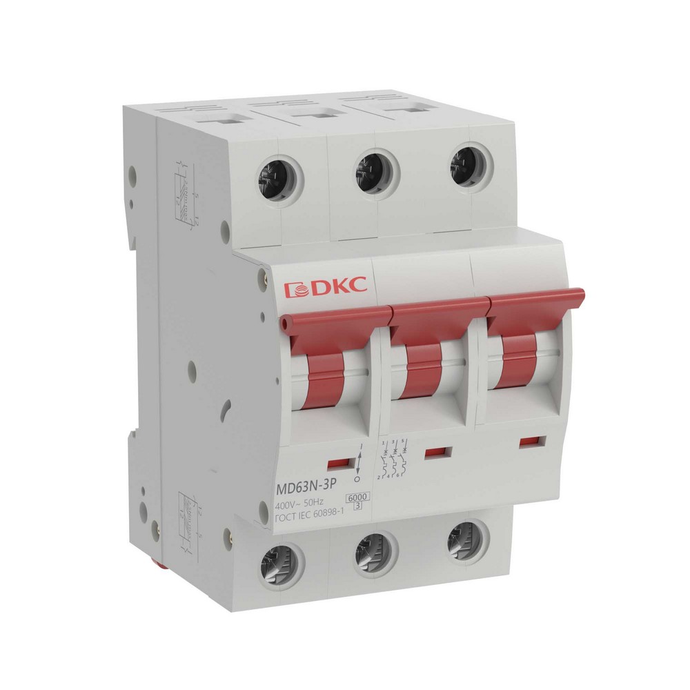 DKC Автоматический выключатель DKC YON pro MD63N 3P 40A C 6kA MD63N-3PC40