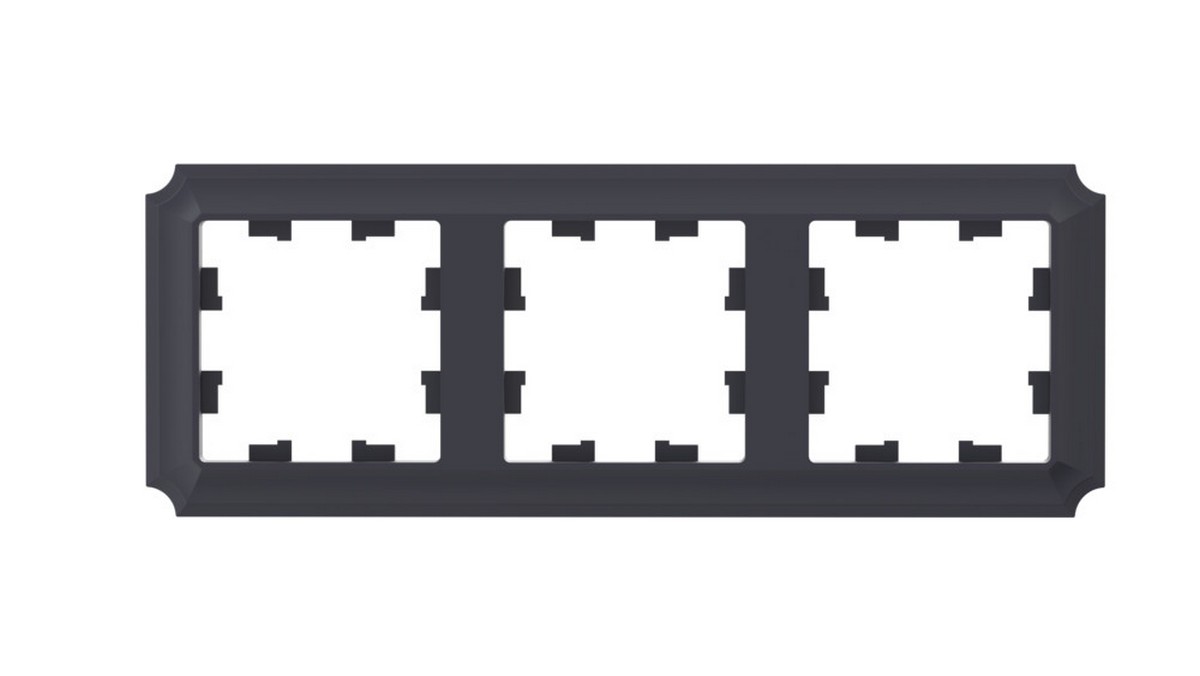 AtlasDesign Рамки Antique Рамка Systeme Electric AtlasDesign Antique Карбон 3-ая, универсальная ATN101003