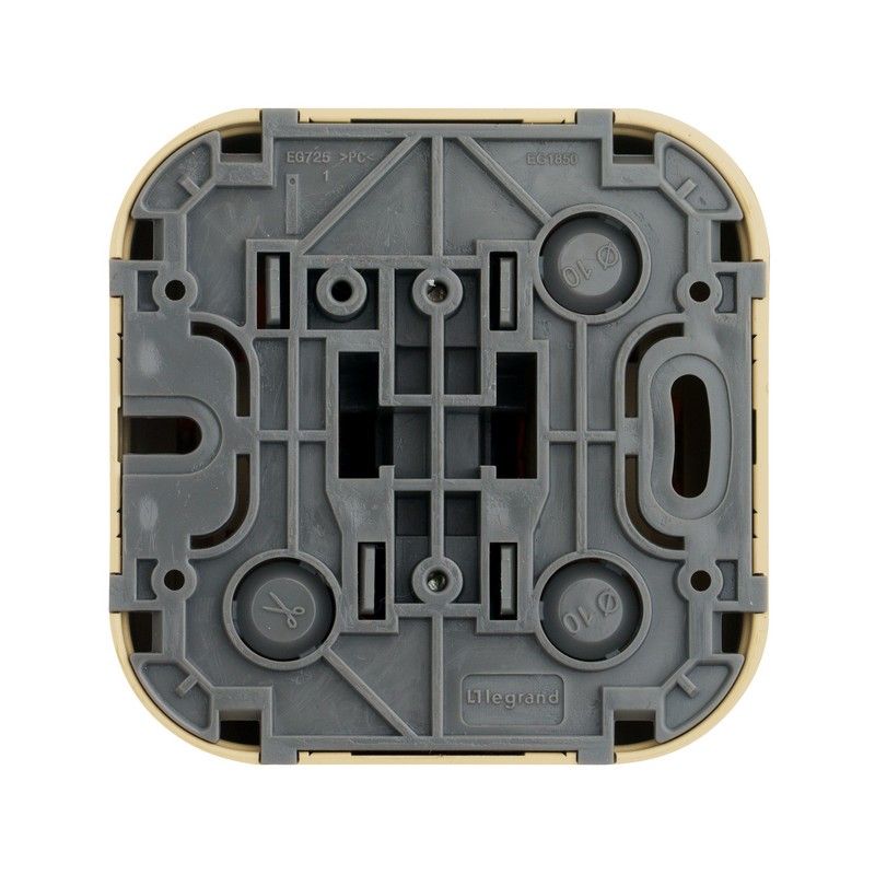 Накладные Розетки и выключатели Legrand Quteo Дерево Выключатель Legrand Quteo 10A 1-клавишный дерево  782260