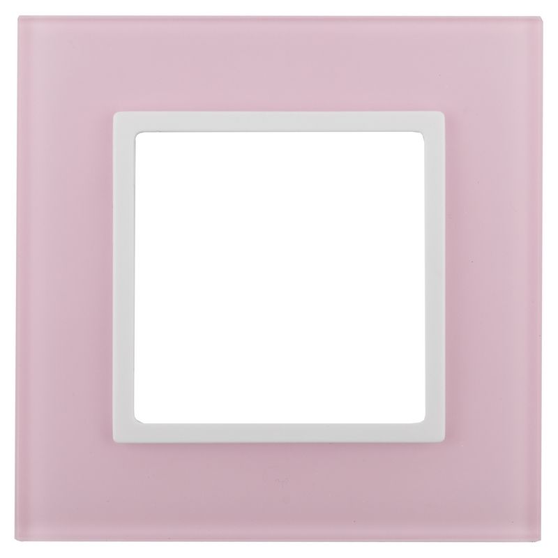 Рамки ЭРА Elegance Рамка ЭРА Elegance Розовый/белый Стекло 1-ая 14-5101-30 Б0034484