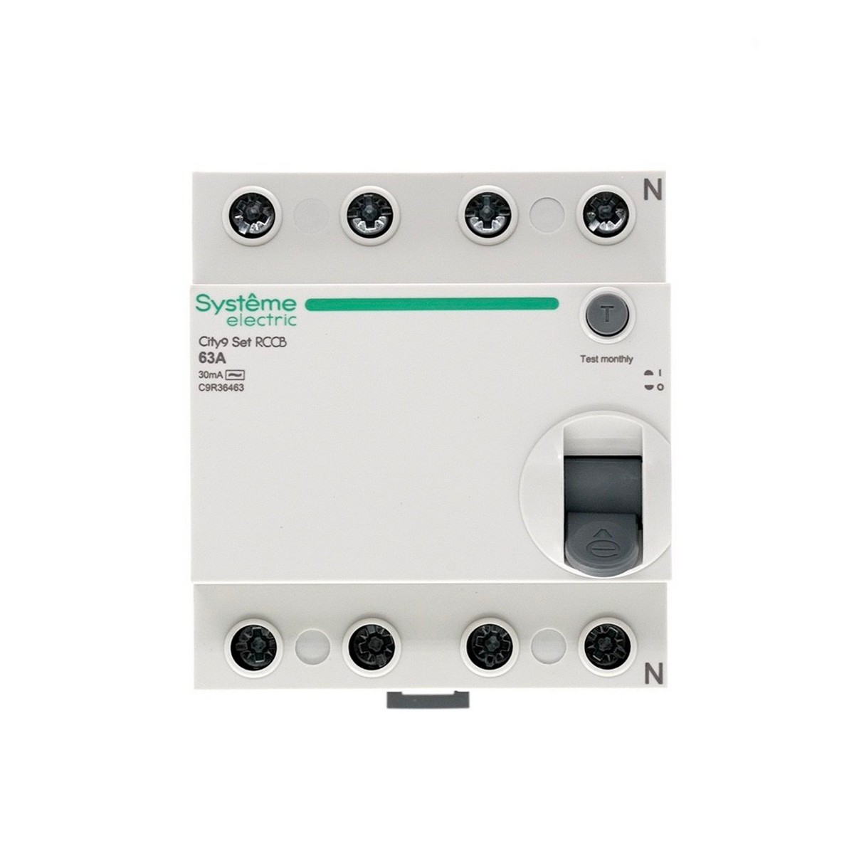 Systeme Electric Выключатель дифф. тока Systeme Electric City9 Set (ВДТ) 63А 4P 30мА Тип-AC C9R36463 