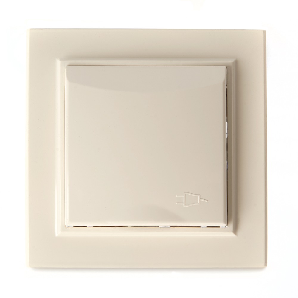 Эрна - Розетки и выключатели Stekker Розетка 1-местная с/з с крышкой STEKKER PST16-9012-02 16А с защ. шторкой Эрна слоновая кость 39238