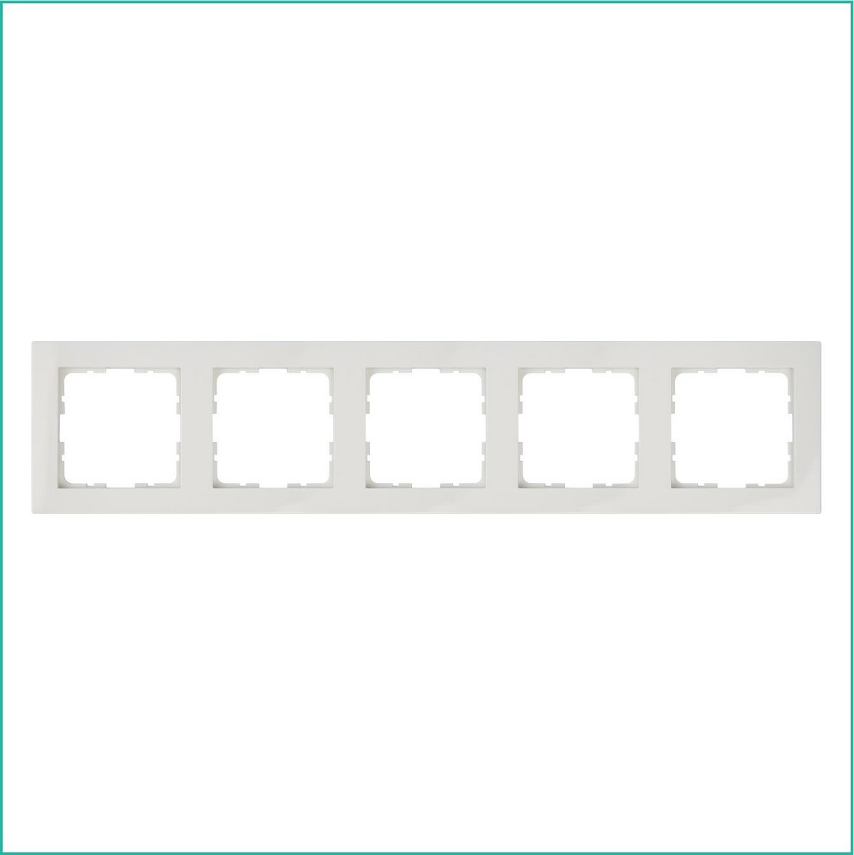 JASMART G - розетки и выключатели Рамка JASMART G-Classic 5-постовая слоновая кость G1005V