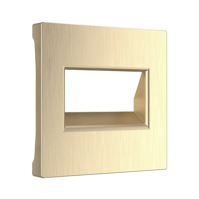 Werkel Шампань рифленный механизмы Накладка Werkel для двойной розетки Еthernet RJ-45 (шампань рифленый) W1191110