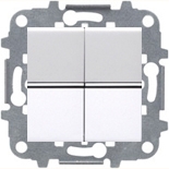 Механизмы ABB Zenit Белый Выключатель 2-клавишный 16А ABB ZENIT (белый)