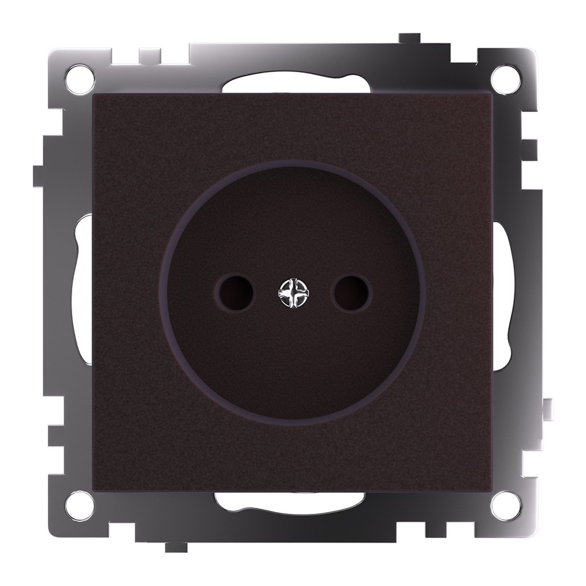 Катрин - Розетки и выключатели Stekker Розетка 1-местная б/з STEKKER GLS10-7109-04 250V 10А с защ. шторкой Катрин шоколад 49025