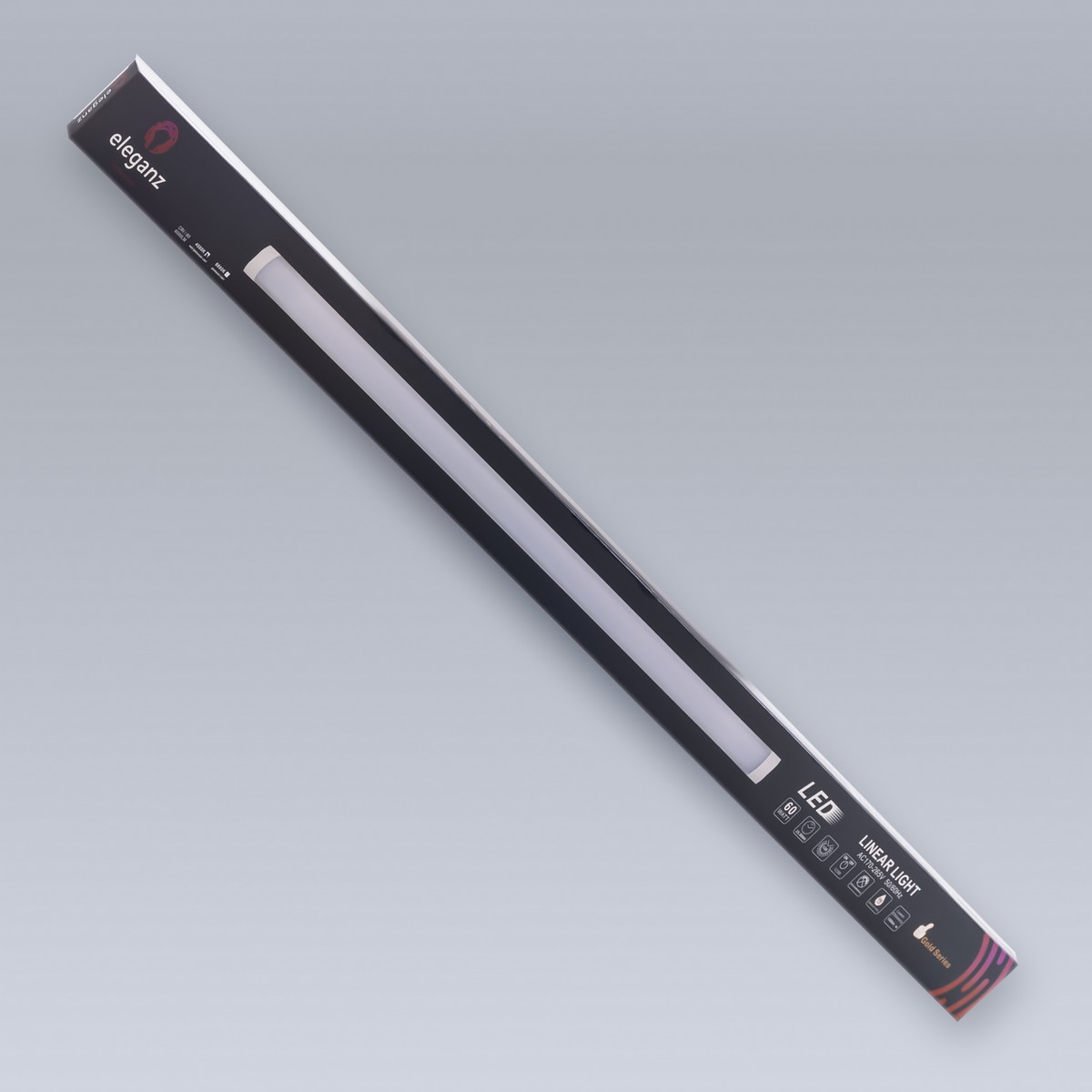 Линейные светодиодные светильники Светильник ELEGANZ линейный-панель 60W 4500К 1500*75*25мм 220V IP40 9808 