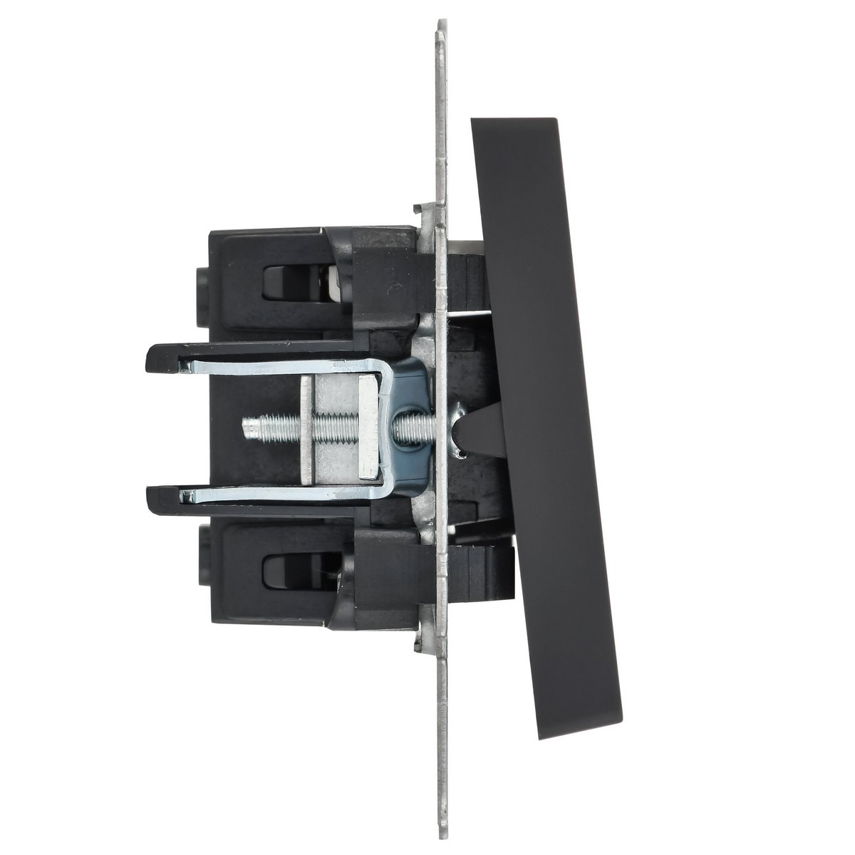 IEK Brite Графит Выключатель IEK BRITE 1-клавишный с индикацией 10А ВС10-1-1-БрГ графит BR-V10-1-10-K53