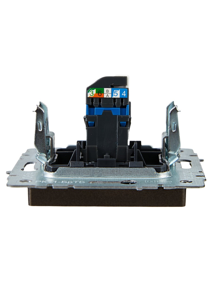 IEK Brite Бронза Розетка компьютерная IEK BRITE BASE Темн.бронза RJ45 кат.6 РК11-БрТБ BR-K10-2-K45