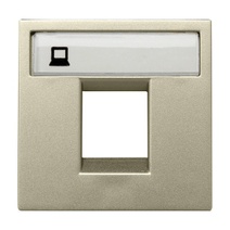 Механизмы ABB Zenit Шампань Накладка ABB Zenit Шампань 1-я тел/комп розетки(для суп2017.2,2017.3,2018,2018.5,2018.6,2018.8 2CLA2