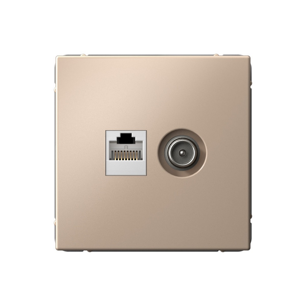 ArtGallery Песочный Розетка Systeme Electric ArtGallery Песочный двойная ТВ + компьютерная RJ45 кат. 5Е GAL001289