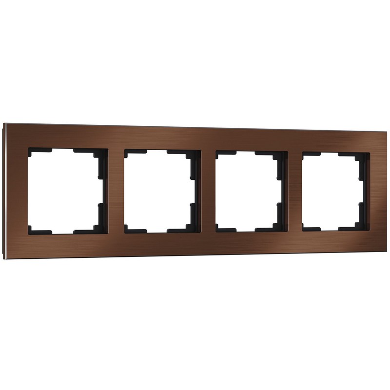 Рамки Werkel Aluminium Рамка Werkel Aluminium на 4 поста (коричневый алюминий) W0041714
