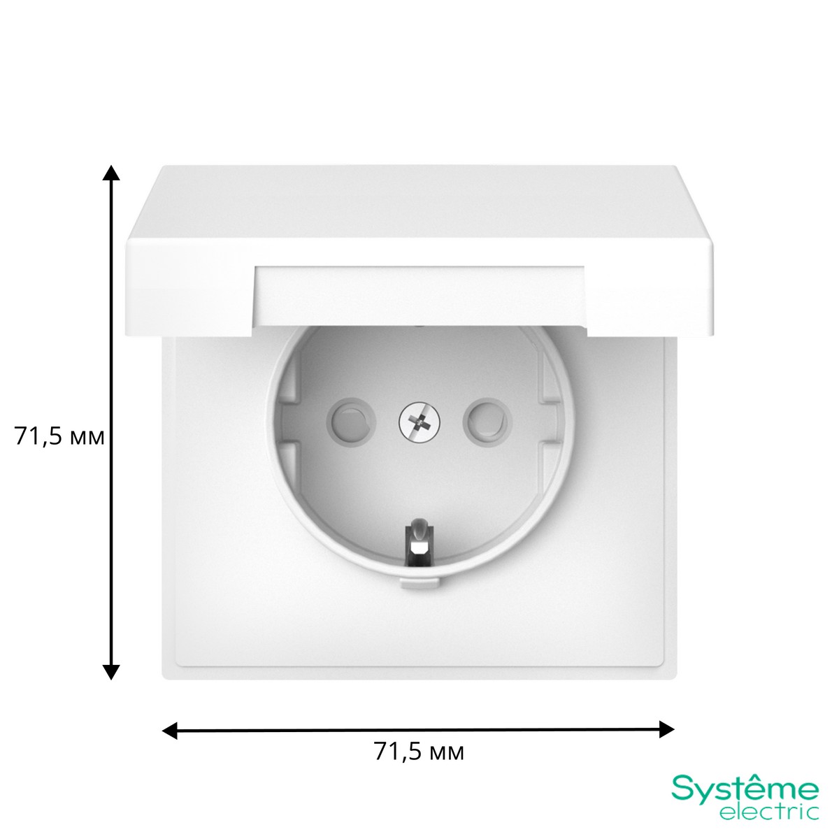 ArtGallery Белый Розетка SE ArtGallery Белый с заземл. со шторк. с крышк., 16А, IP20 быстрозажим. клем. GAL000146S