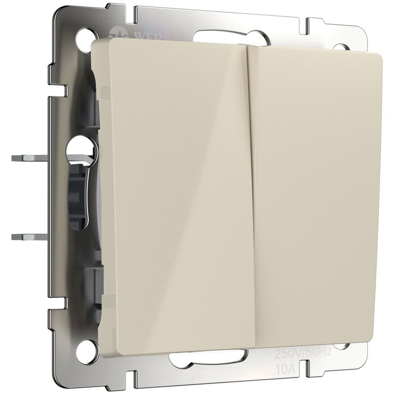 Werkel Слоновая кость механизмы Выключатель Werkel двухклавишный проходной слоновая кость W1122003