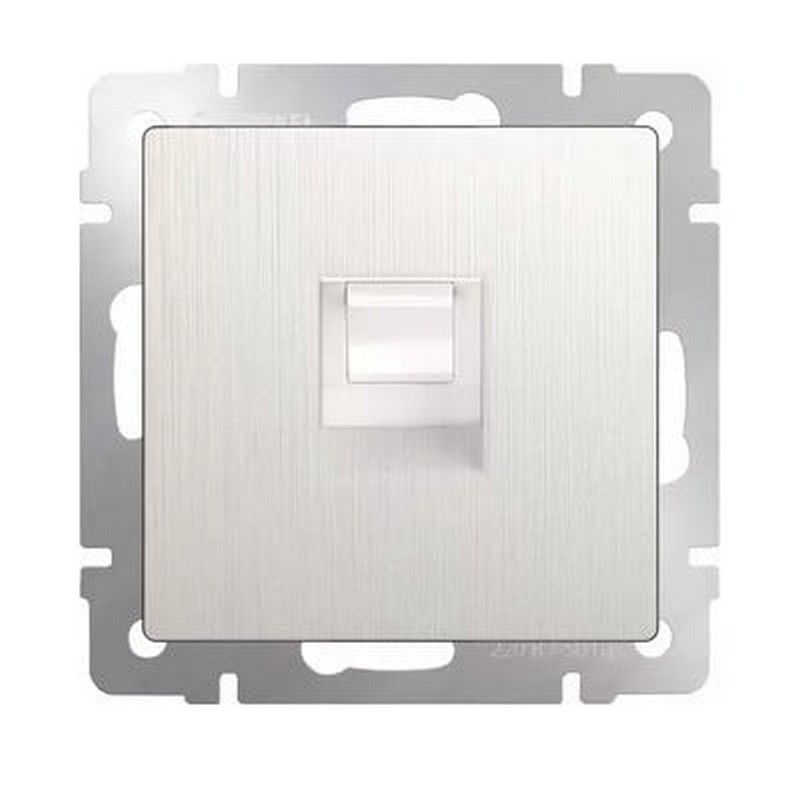 Werkel Перламутр рифленый механизмы Телефонная Розетка Werkel  RJ-11 (перламутровый рифленый) WL13-RJ-11