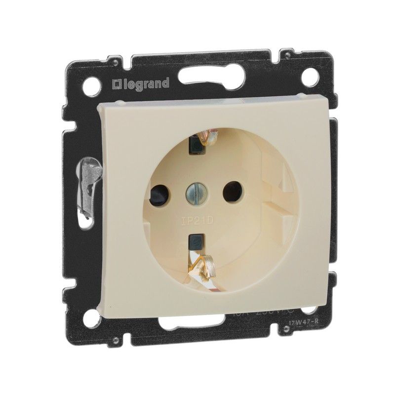 Legrand Valena Classic Кремовый Розетка Legrand Valena Крем 1-ая с/з с защитными шторками 774321