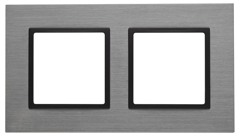 Рамки ЭРА Elegance Рамка ЭРА Elegance Титан/антрацит Металл 2-ая 14-5202-42 Б0034552