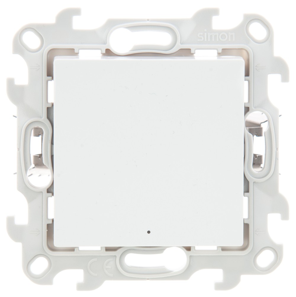 Розетки и выключатели Simon 24 Белые Переключатель Одноклавишный Simon 24 Белый с подсветкой Push&Go 2420204-030
