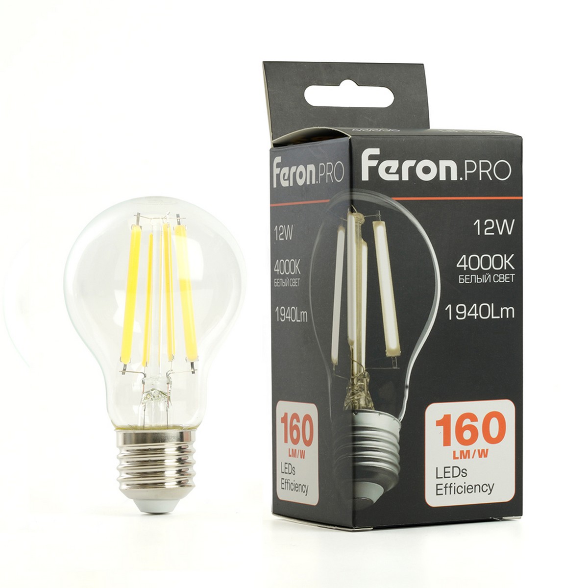 E27 Лампа светодиодная Feron.PRO LB-1112 Шар E27 12W 175-265V 4000K 48896 