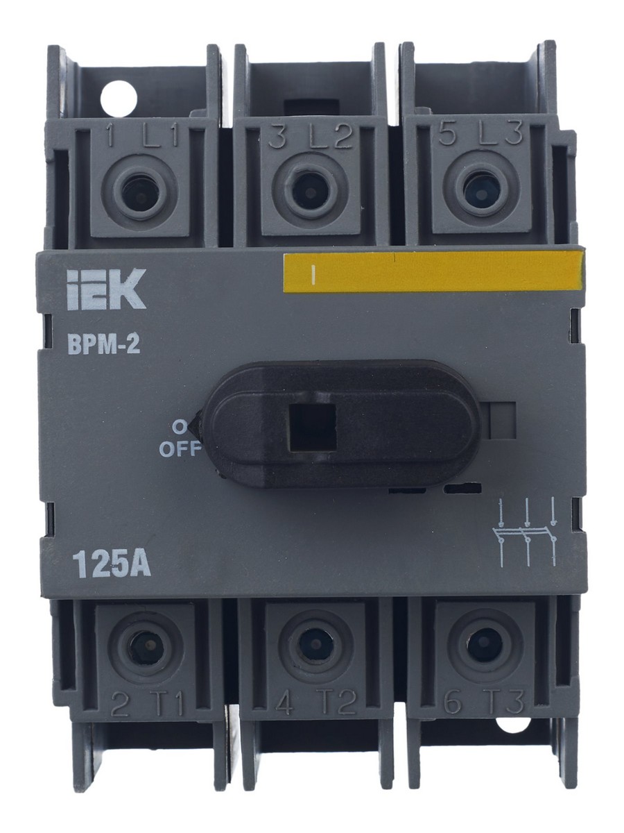 IEK Выключатель-разъединитель IEK KARAT модульный ВРМ-2 3P 125А MVR20-3-125 