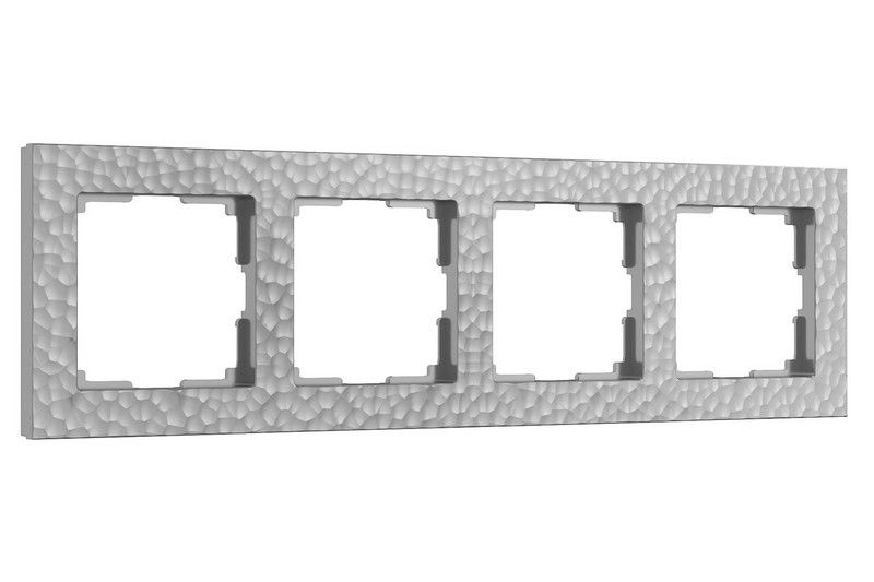 Рамки Werkel Hammer Рамка Werkel на 4 поста Hammer (серебряный) W0042406