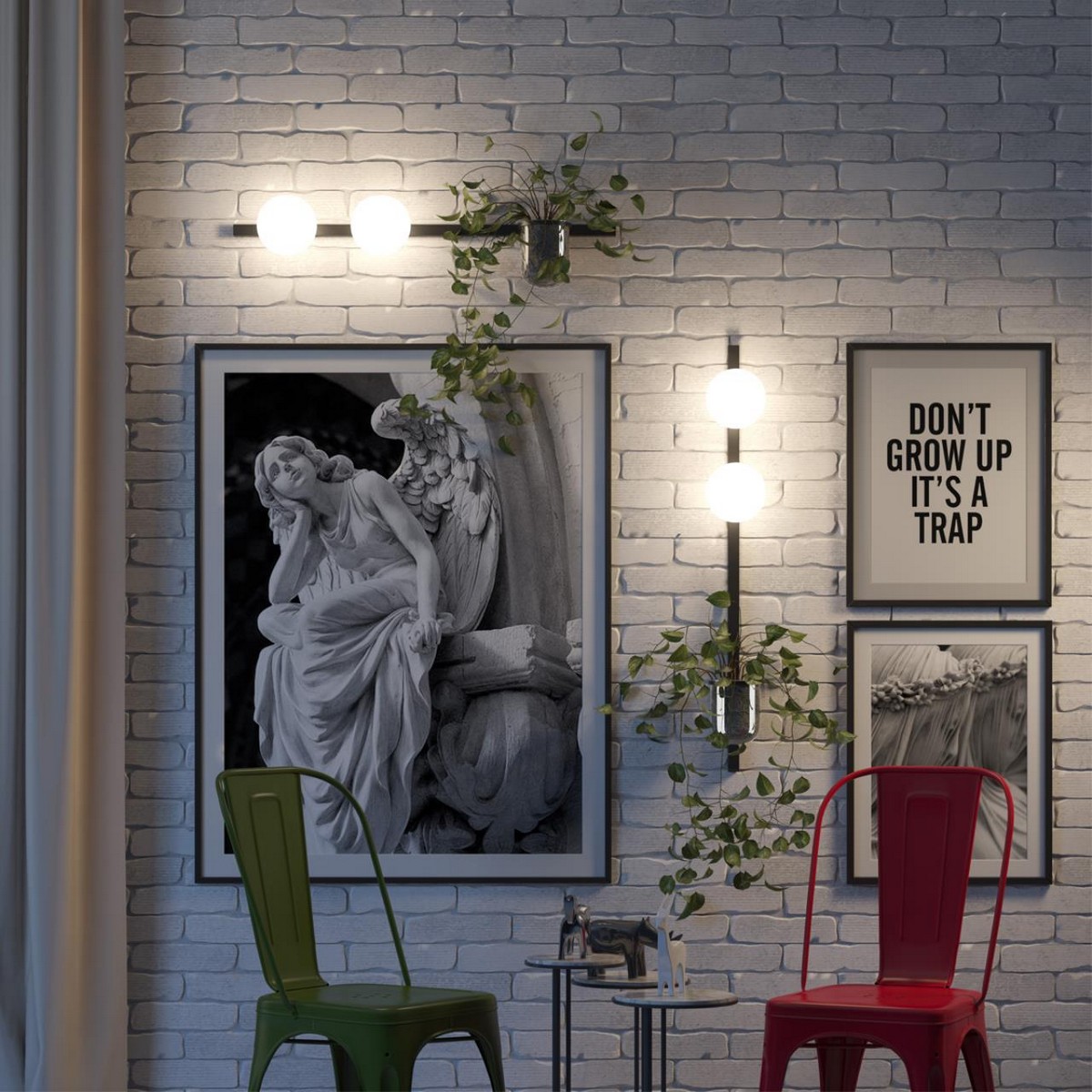 Накладные светодиодные светильники Настенный светильник ODEON LIGHT 4681/2WA FLOWER 