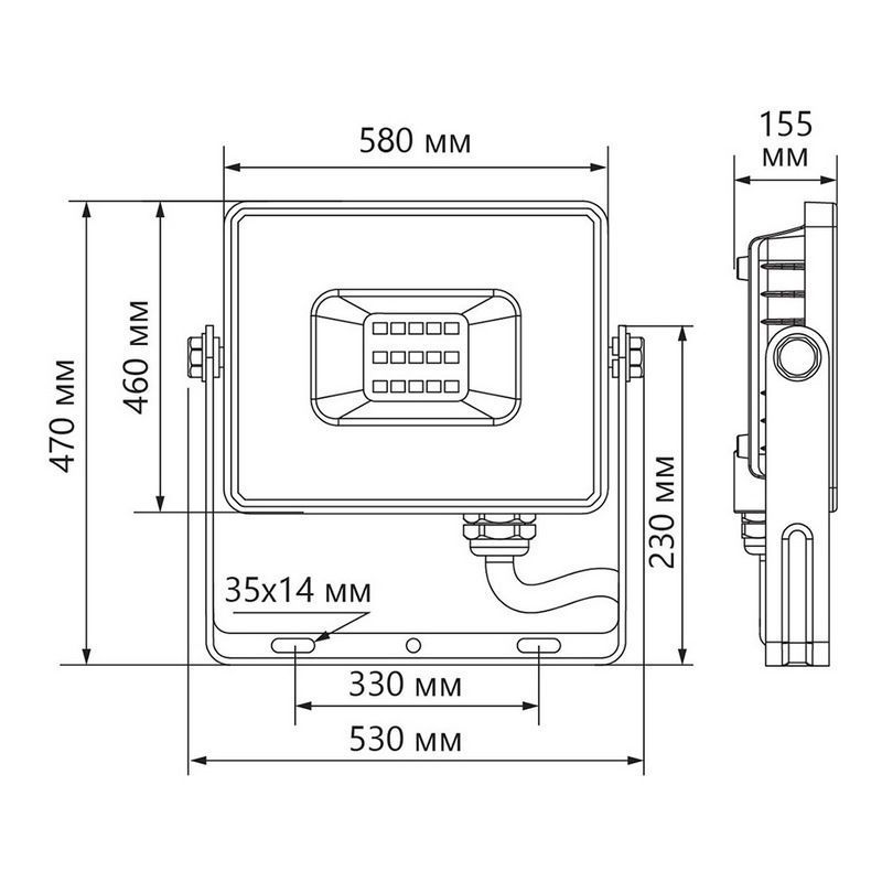 Прожекторы светодиодные Светодиодный прожектор Feron LL-928 IP65 500W Черный 6400K 41157 