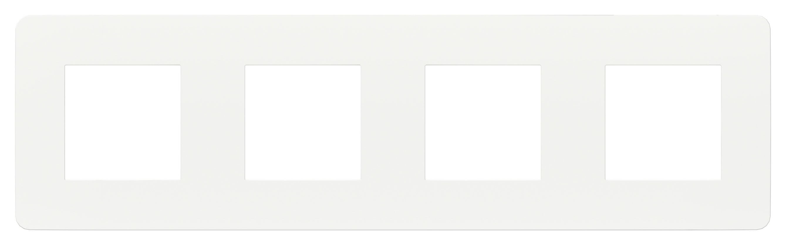 Рамки Unica Studio Белый Рамка Unica Studio Белая/Белая 4-ная NU280818