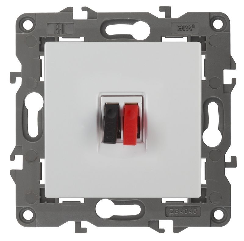 Розетки и выключаиели ЭРА Elegance Белый Розетка ЭРА Elegance Белый Аудио одиночная 14-3111-01 Б0034320