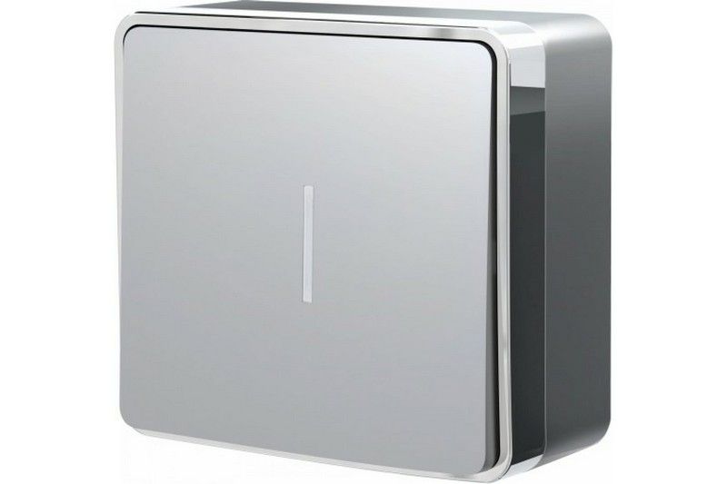 Werkel Gallant серебряный Выключатель Werkel одноклавишный с подсветкой Gallant (серебряный) W5010106