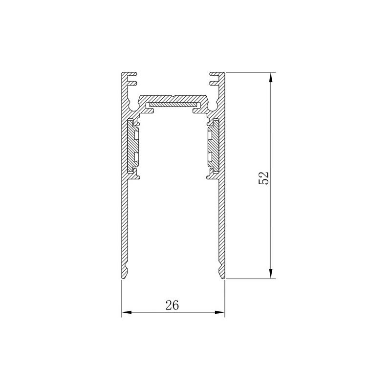 Трековые светодиодные светильники Шинопровод Feron для магнитных трековых  светильников белый 1м CABM1000 41960 