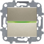 Механизмы ABB Zenit Шампань Выключатель одноклавишный с подсветкой 16А ABB ZENIT (шампань)