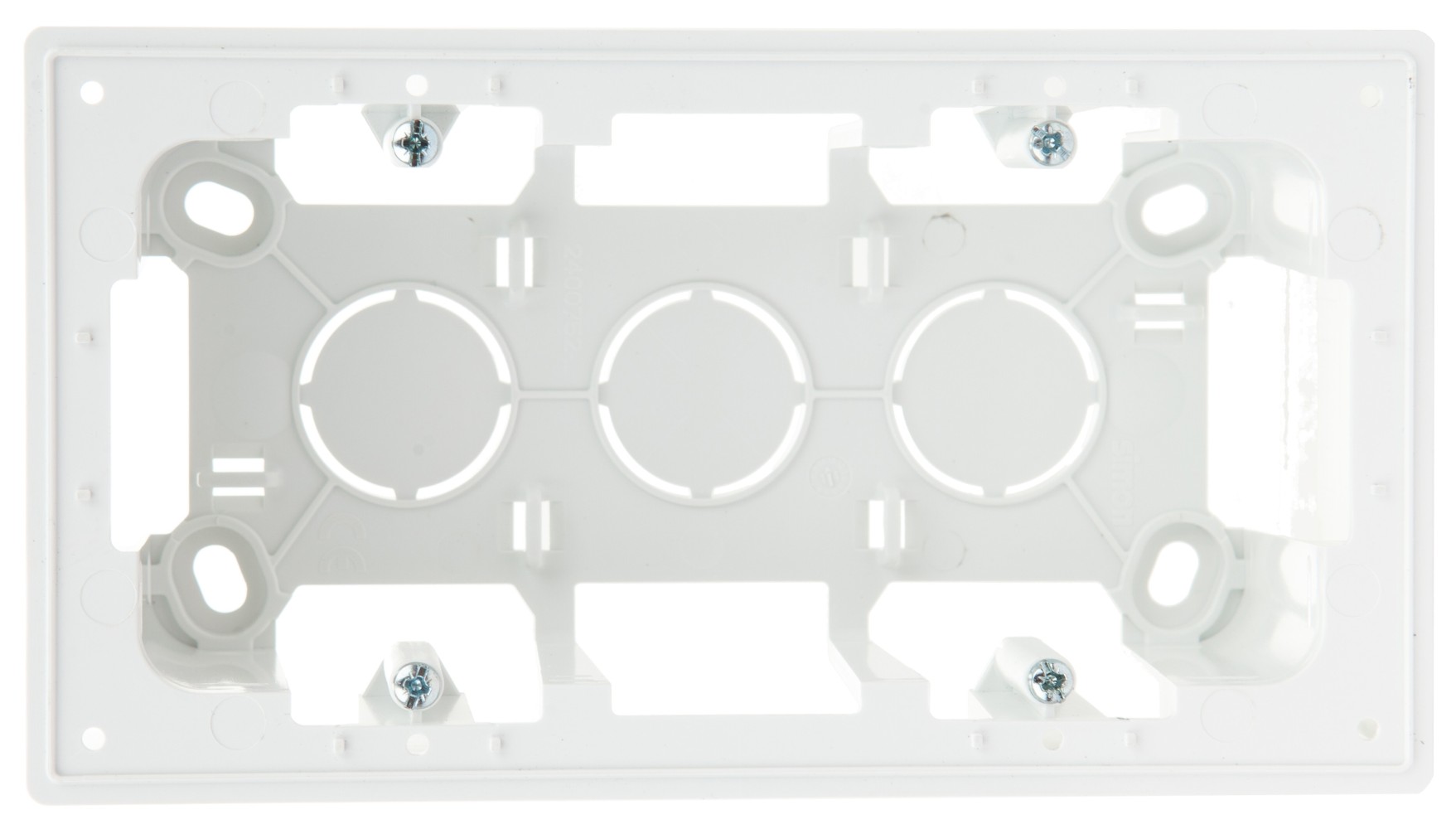 Розетки и выключатели Simon 24 Белые Коробка монтажная для накладного монтажа Simon 24 Белая на 2 модуля 2400752-030