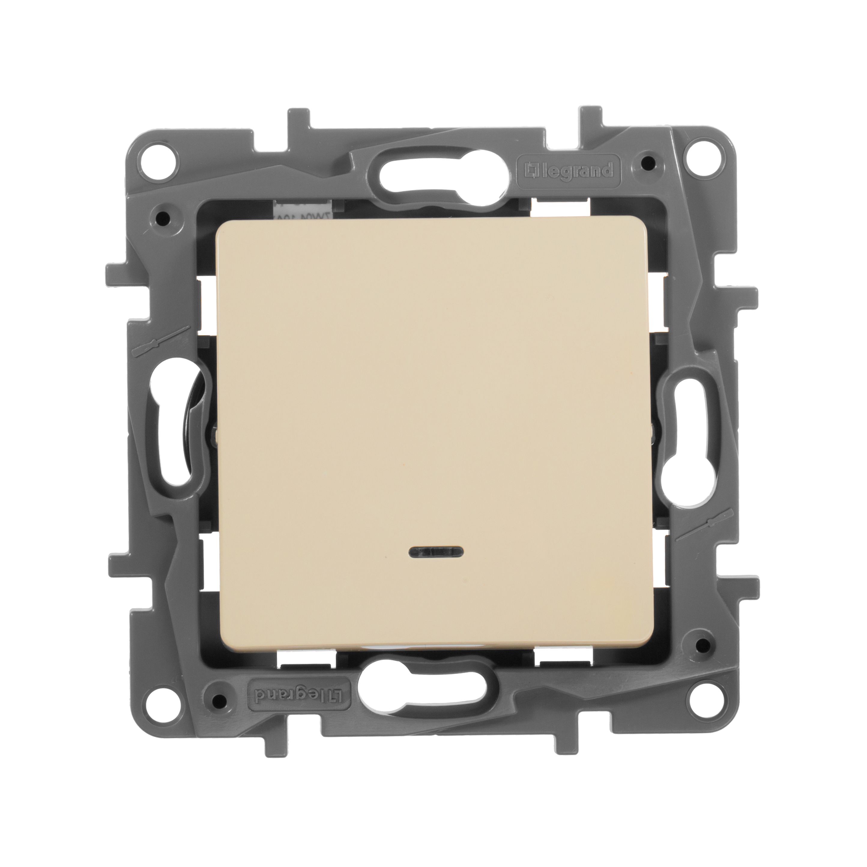 Legrand Etika Слоновая кость Переключатель Legrand Etika слоновая кость с подсветкой, 10А, авт. клем 672315