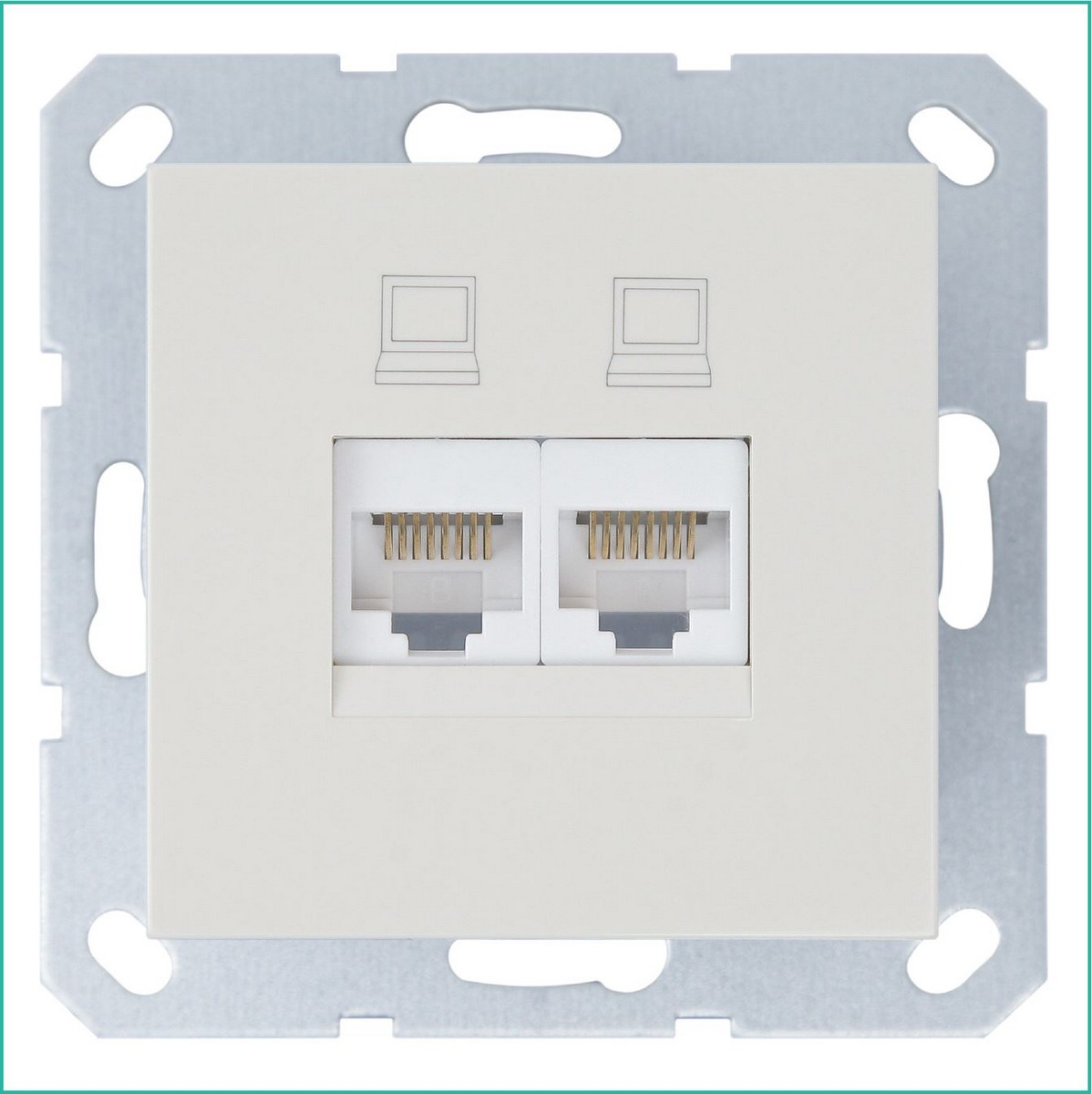 JASMART G - розетки и выключатели Интернет-розетка JASMART RJ45 двойная слоновая кость G6106V