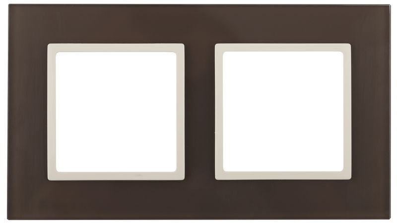 Рамки ЭРА Elegance Рамка ЭРА Elegance Мокко/сл.кость Стекло 2-ая 14-5102-31 Б0034503