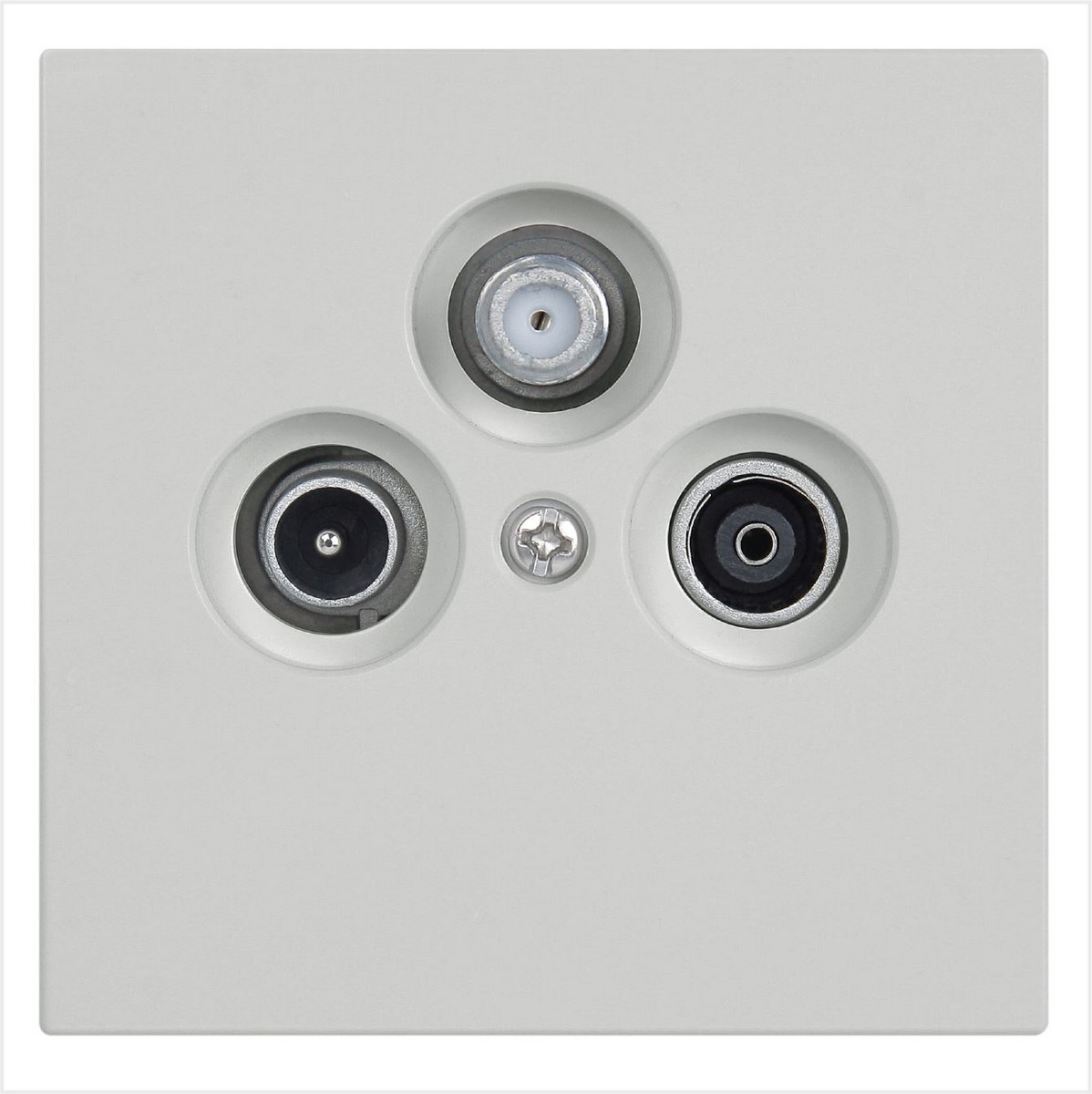 JASMART FD - розетки и выключатели Розетка TV+FM+SAT JASMART FD Φ9.5mm проходная матовый Тауп (soft touch) 6207PTM