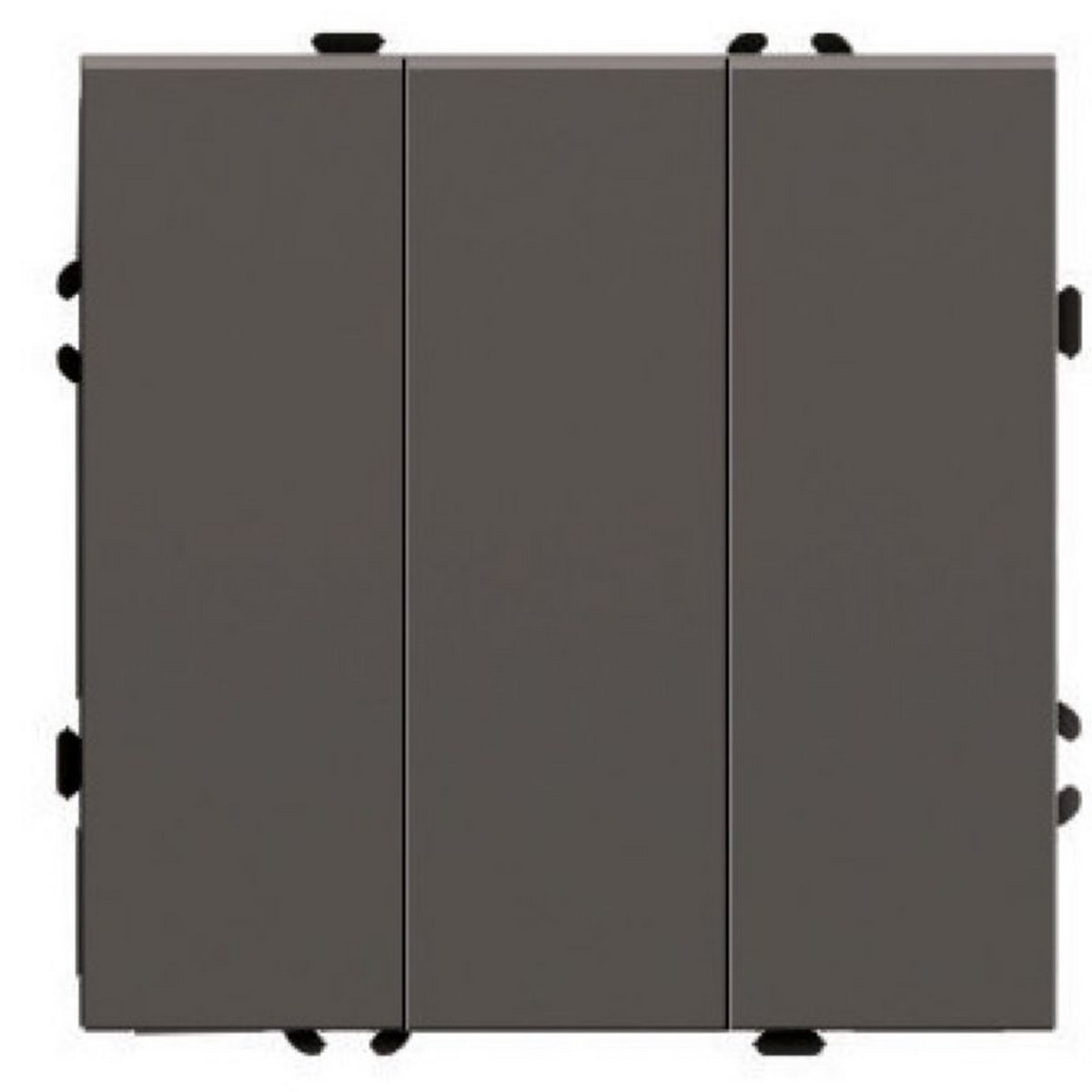 Эмили - Розетки и выключатели Stekker Выключатель 3-клавишный STEKKER Эмили RSW10-5108-09 антрацит soft touch 49922