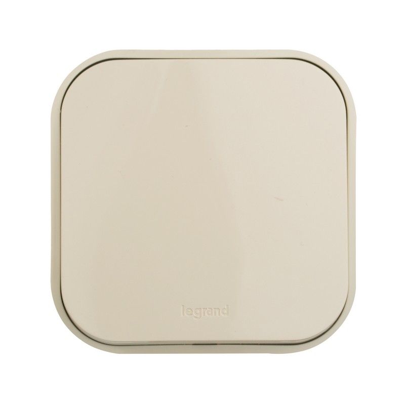 Накладные Розетки и выключатели Legrand Quteo Бежевый Кнопка Legrand Quteo 6A 1-клавишная бежевая  782235