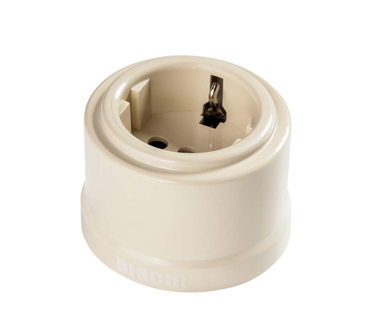Bironi Лизетта - Ретро розетки и выключатели Розетка электрическая BIRONI Пластик Слоновая кость с/з B1-101-211
