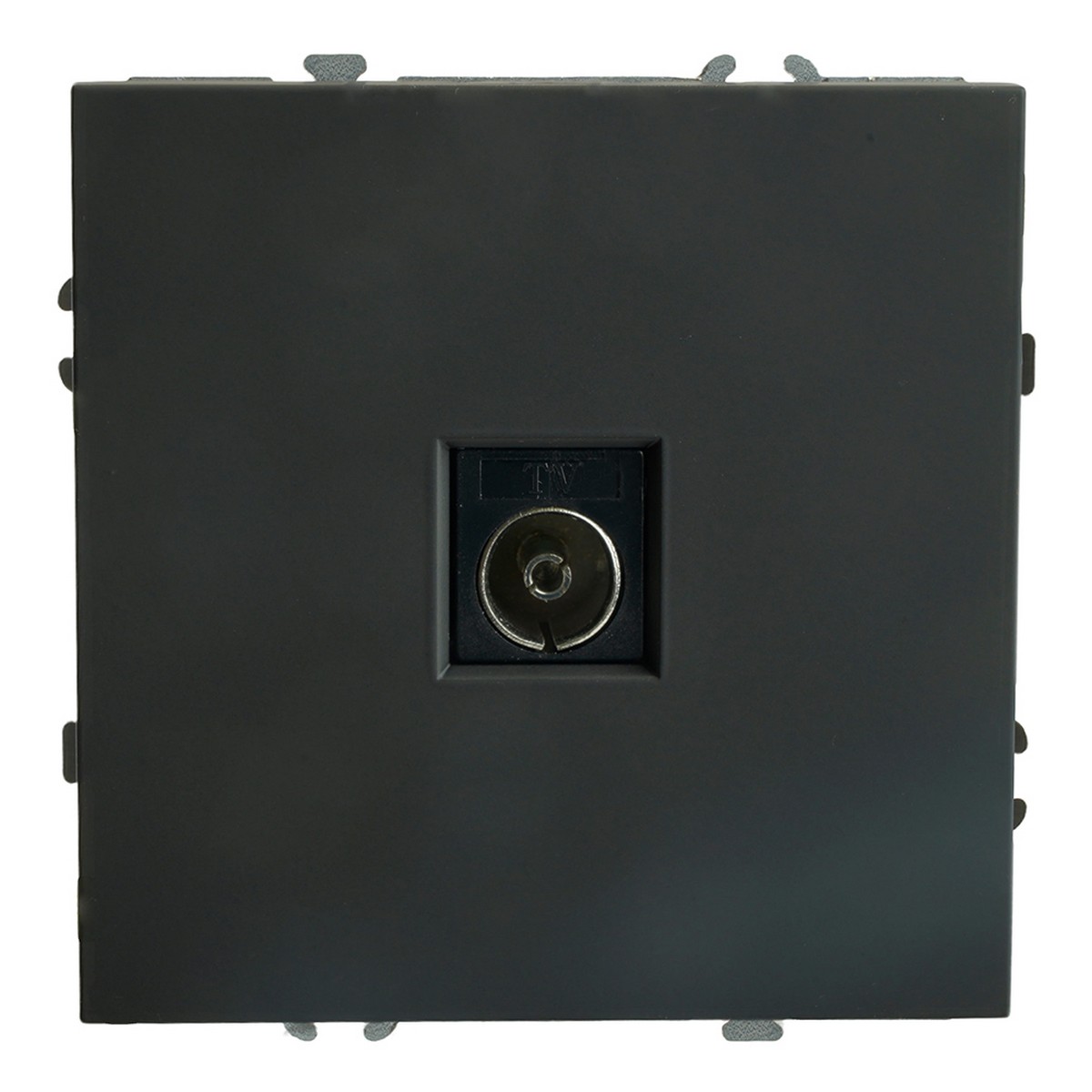 Эмили - Розетки и выключатели Stekker Розетка телевизионная 1-ая STEKKER Эмили RST00-5108-05 75 Ом 5-862МГц  черный уголь soft touch 49849