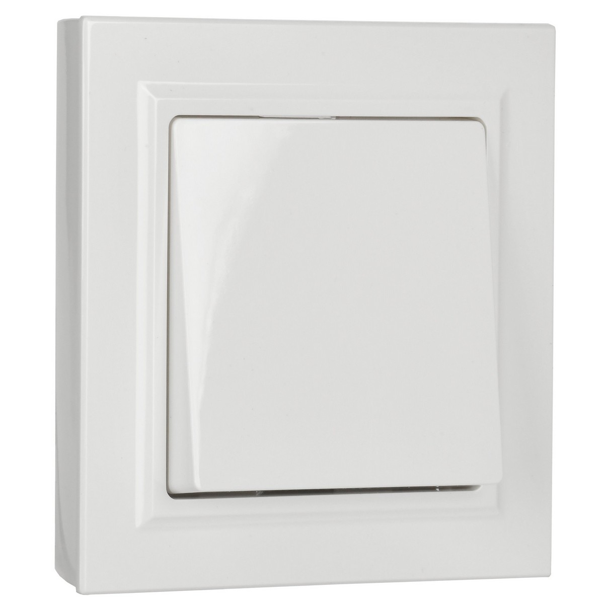 IEK Brite Белый Выключатель IEK BRITE 1-клавишный 10А в сборе ВСР10-1-0-БрБ белый BR-V10-0-10-K01-F