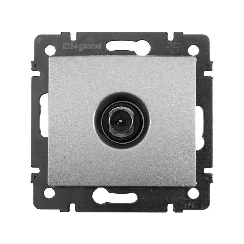 Legrand Valena Classic Алюминий Розетка TV Legrand Valena Алюминий проходная, 14 дБ 770131